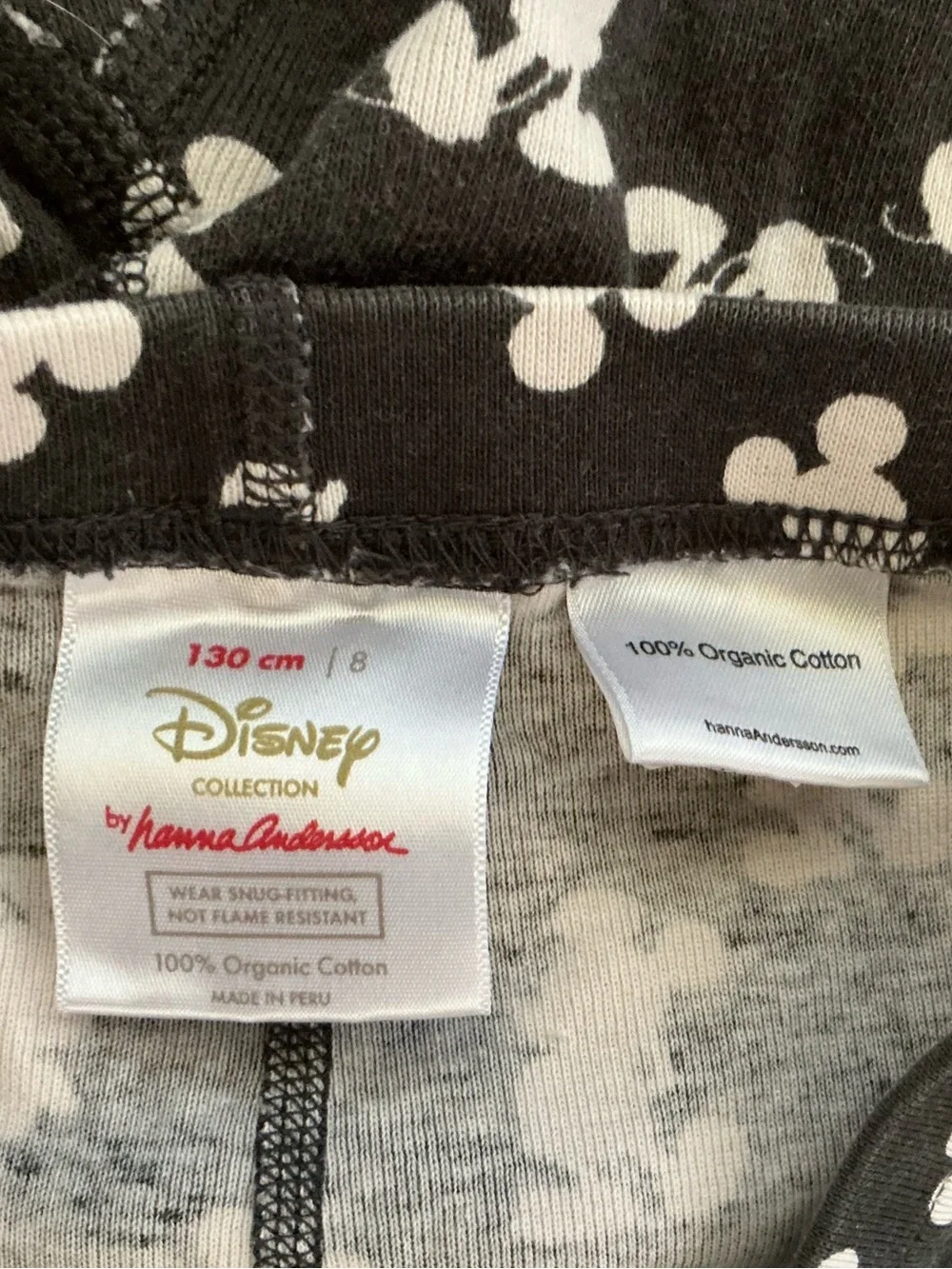 Hanna Andersson Disney Mickey Mouse Organic Cotton Pajama Set Size 8